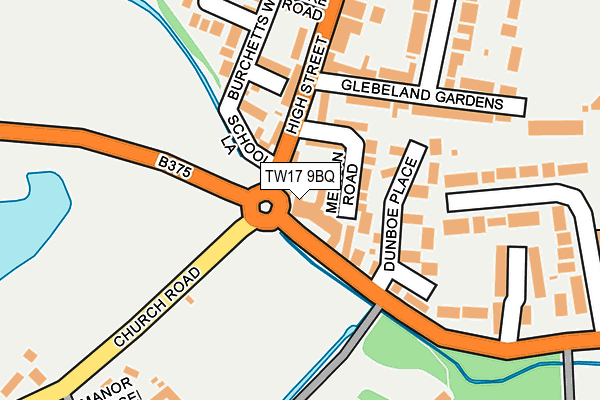 TW17 9BQ map - OS OpenMap – Local (Ordnance Survey)