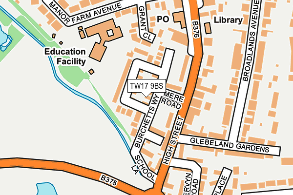 TW17 9BS map - OS OpenMap – Local (Ordnance Survey)