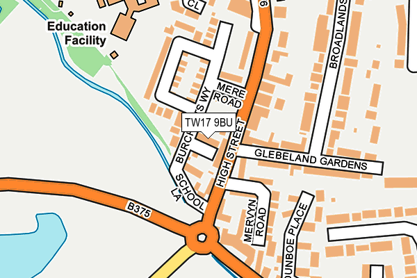 TW17 9BU map - OS OpenMap – Local (Ordnance Survey)