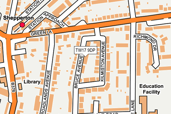 TW17 9DP map - OS OpenMap – Local (Ordnance Survey)
