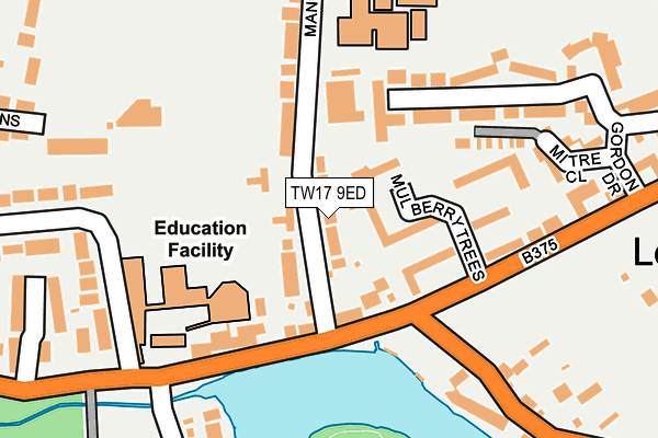 TW17 9ED map - OS OpenMap – Local (Ordnance Survey)