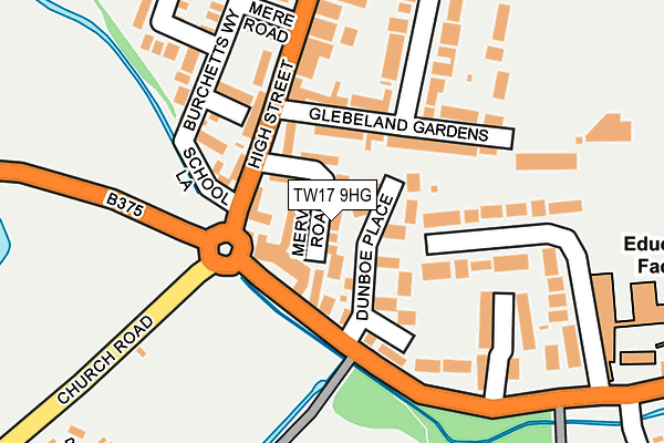 TW17 9HG map - OS OpenMap – Local (Ordnance Survey)
