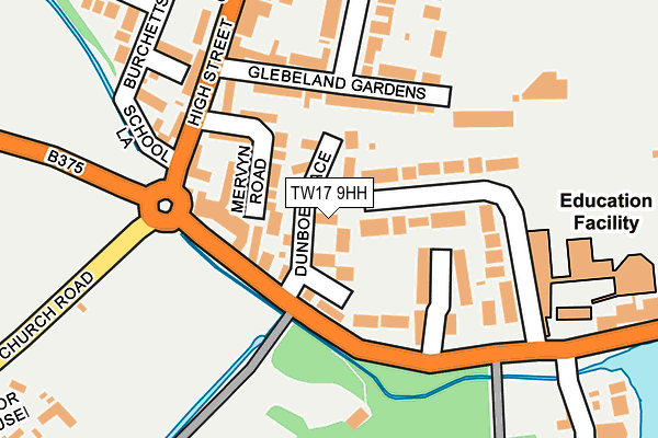 TW17 9HH map - OS OpenMap – Local (Ordnance Survey)