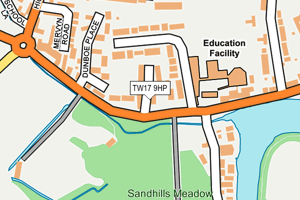 TW17 9HP map - OS OpenMap – Local (Ordnance Survey)