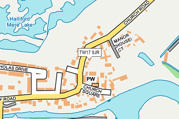 TW17 9JR map - OS OpenMap – Local (Ordnance Survey)