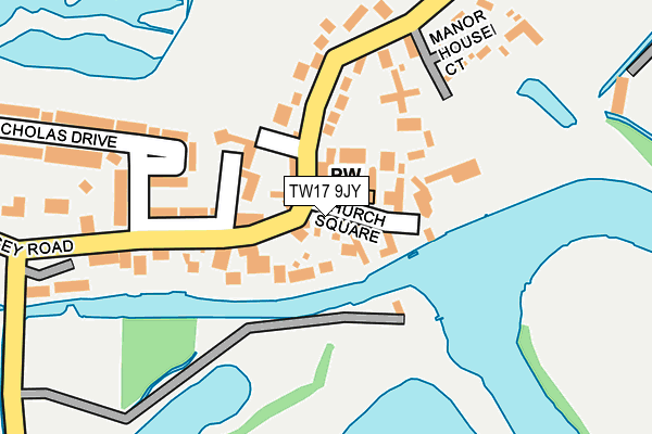 TW17 9JY map - OS OpenMap – Local (Ordnance Survey)