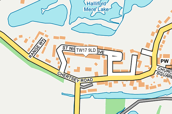 TW17 9LD map - OS OpenMap – Local (Ordnance Survey)