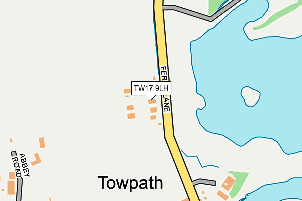 TW17 9LH map - OS OpenMap – Local (Ordnance Survey)