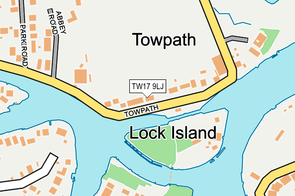 TW17 9LJ map - OS OpenMap – Local (Ordnance Survey)