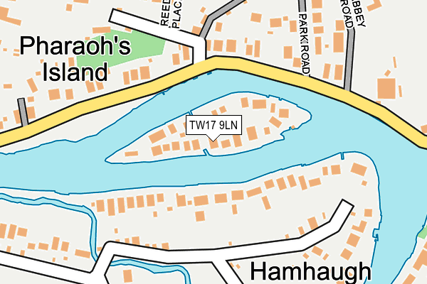TW17 9LN map - OS OpenMap – Local (Ordnance Survey)