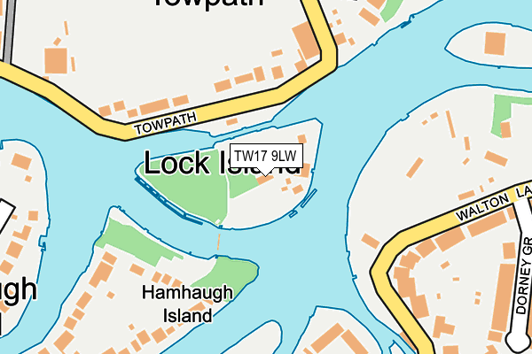 TW17 9LW map - OS OpenMap – Local (Ordnance Survey)