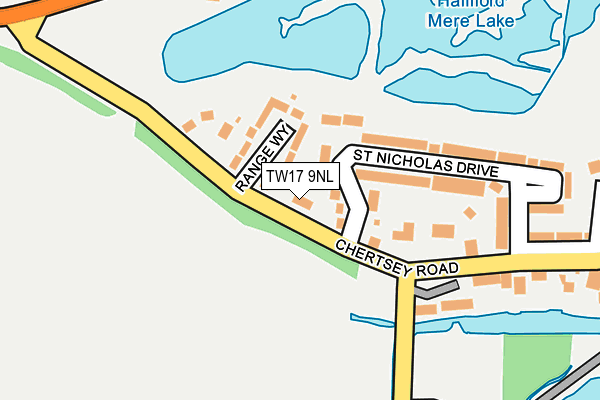 TW17 9NL map - OS OpenMap – Local (Ordnance Survey)