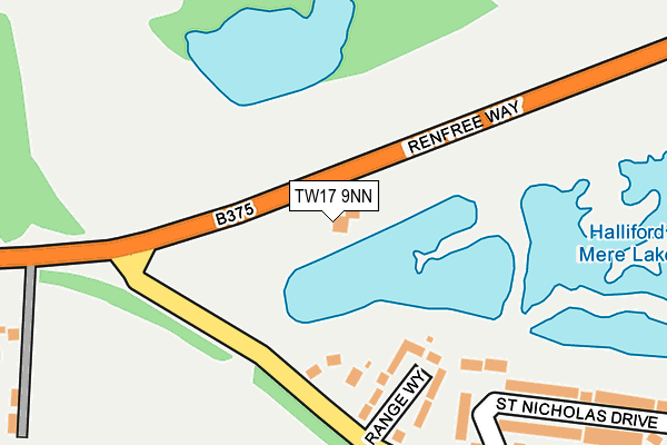 TW17 9NN map - OS OpenMap – Local (Ordnance Survey)