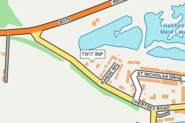 TW17 9NP map - OS OpenMap – Local (Ordnance Survey)
