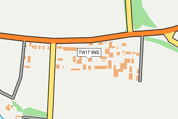 TW17 9NS map - OS OpenMap – Local (Ordnance Survey)