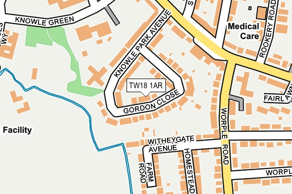 TW18 1AR map - OS OpenMap – Local (Ordnance Survey)