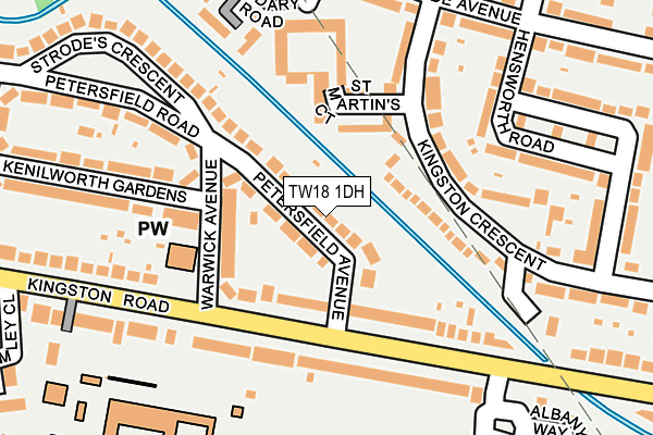 TW18 1DH map - OS OpenMap – Local (Ordnance Survey)