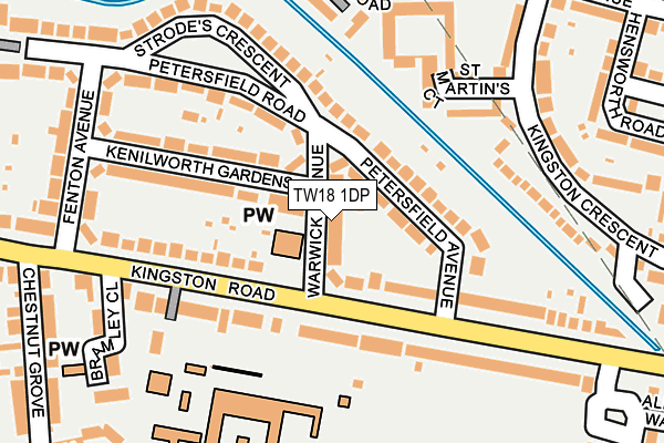 TW18 1DP map - OS OpenMap – Local (Ordnance Survey)