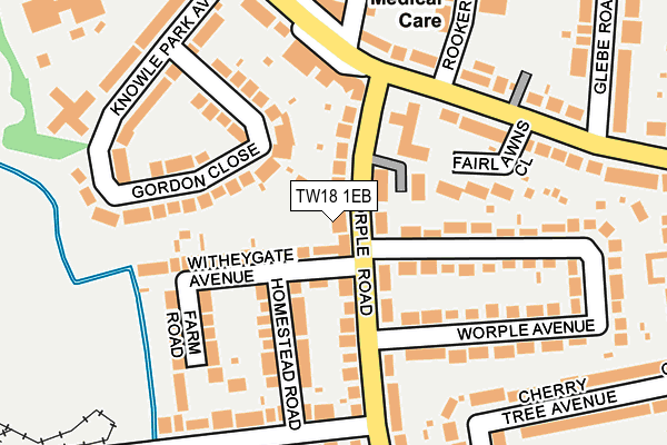 TW18 1EB map - OS OpenMap – Local (Ordnance Survey)