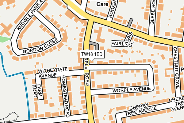 TW18 1ED map - OS OpenMap – Local (Ordnance Survey)