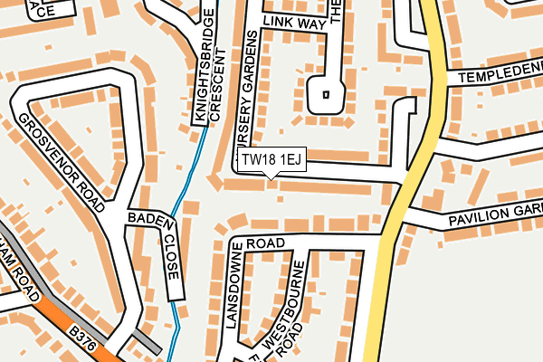 TW18 1EJ map - OS OpenMap – Local (Ordnance Survey)