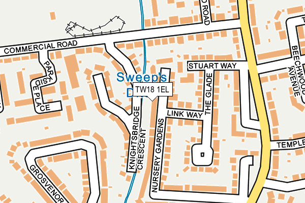 TW18 1EL map - OS OpenMap – Local (Ordnance Survey)