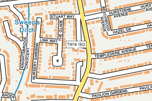TW18 1EQ map - OS OpenMap – Local (Ordnance Survey)