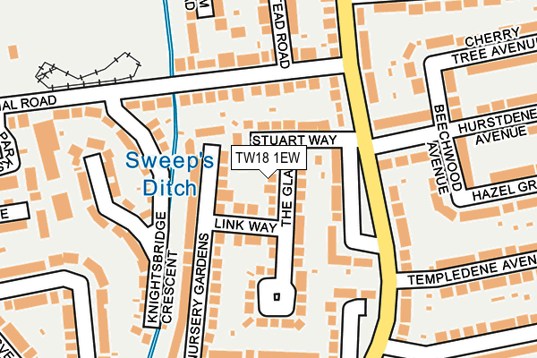 TW18 1EW map - OS OpenMap – Local (Ordnance Survey)