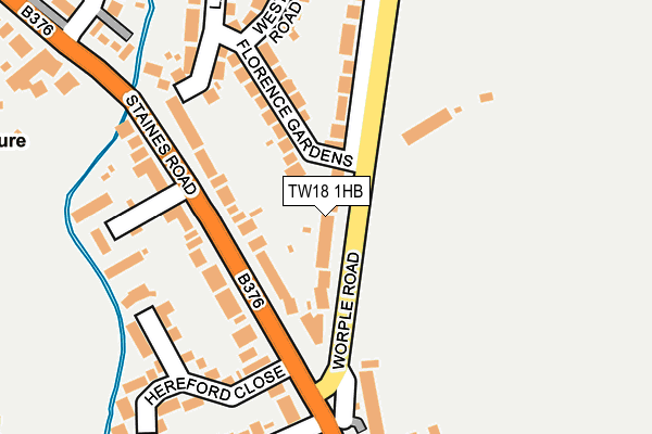 TW18 1HB map - OS OpenMap – Local (Ordnance Survey)