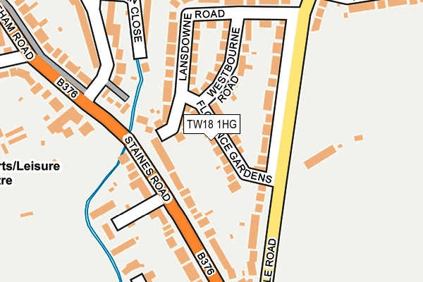TW18 1HG map - OS OpenMap – Local (Ordnance Survey)