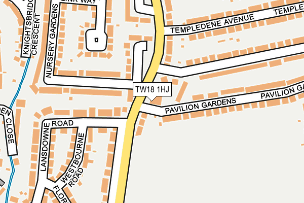 TW18 1HJ map - OS OpenMap – Local (Ordnance Survey)