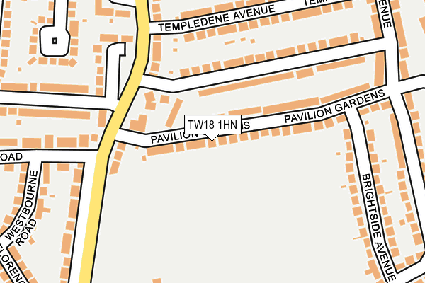 TW18 1HN map - OS OpenMap – Local (Ordnance Survey)