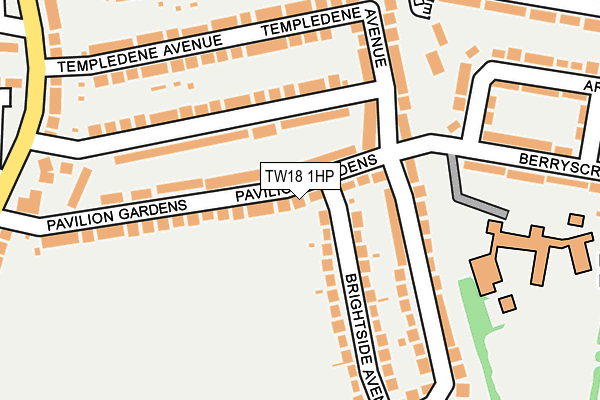 TW18 1HP map - OS OpenMap – Local (Ordnance Survey)