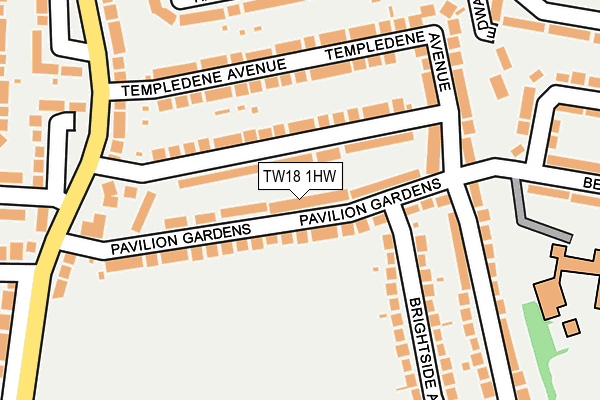 TW18 1HW map - OS OpenMap – Local (Ordnance Survey)