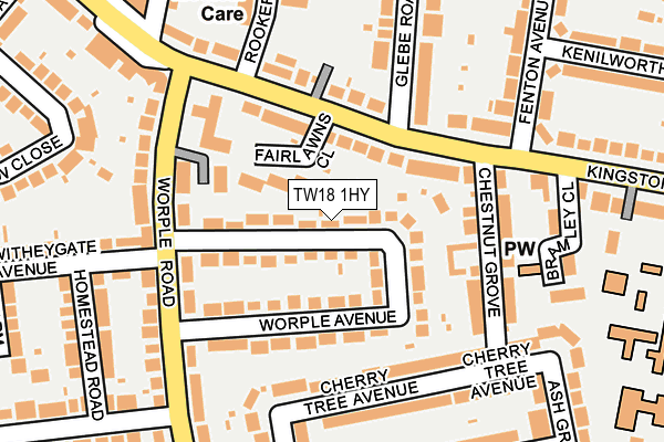 TW18 1HY map - OS OpenMap – Local (Ordnance Survey)