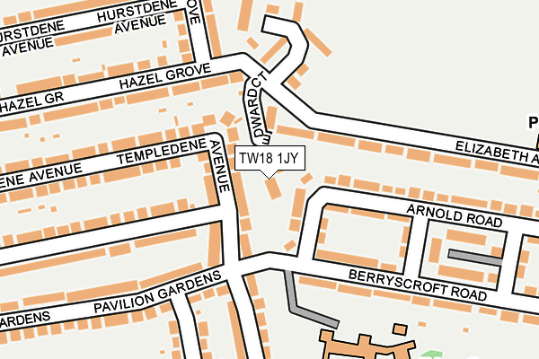 TW18 1JY map - OS OpenMap – Local (Ordnance Survey)