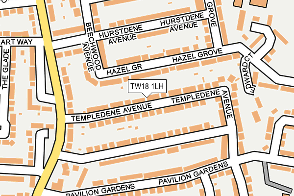 TW18 1LH map - OS OpenMap – Local (Ordnance Survey)