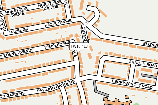 TW18 1LJ map - OS OpenMap – Local (Ordnance Survey)