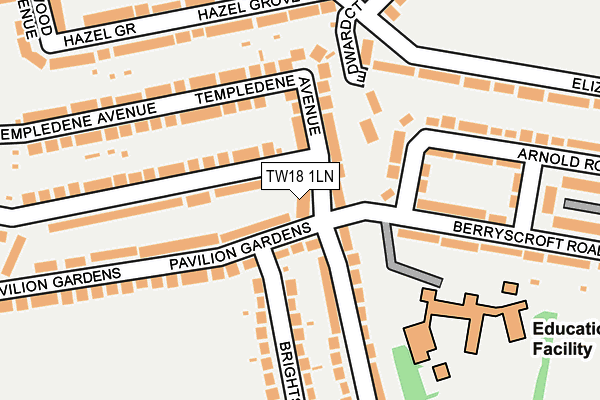 TW18 1LN map - OS OpenMap – Local (Ordnance Survey)