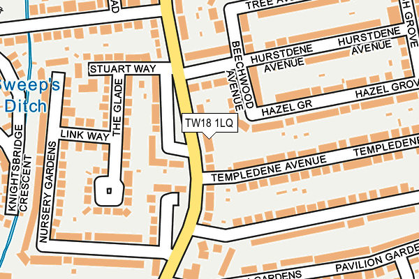 TW18 1LQ map - OS OpenMap – Local (Ordnance Survey)