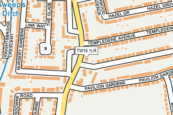 TW18 1LR map - OS OpenMap – Local (Ordnance Survey)