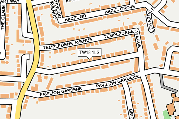 TW18 1LS map - OS OpenMap – Local (Ordnance Survey)