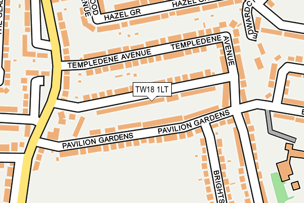 TW18 1LT map - OS OpenMap – Local (Ordnance Survey)