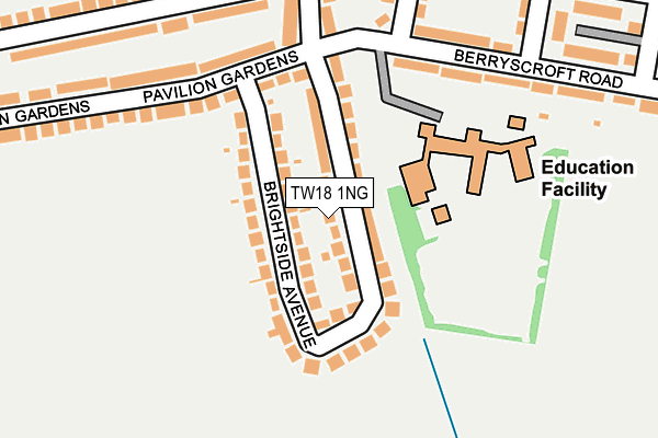 TW18 1NG map - OS OpenMap – Local (Ordnance Survey)