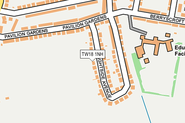 TW18 1NH map - OS OpenMap – Local (Ordnance Survey)