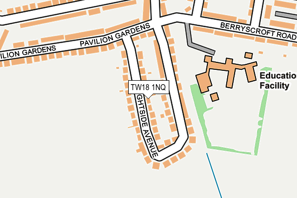 TW18 1NQ map - OS OpenMap – Local (Ordnance Survey)