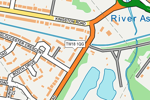 TW18 1QG map - OS OpenMap – Local (Ordnance Survey)
