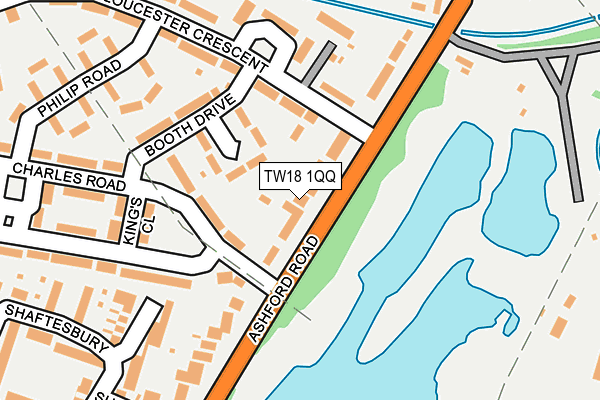 TW18 1QQ map - OS OpenMap – Local (Ordnance Survey)