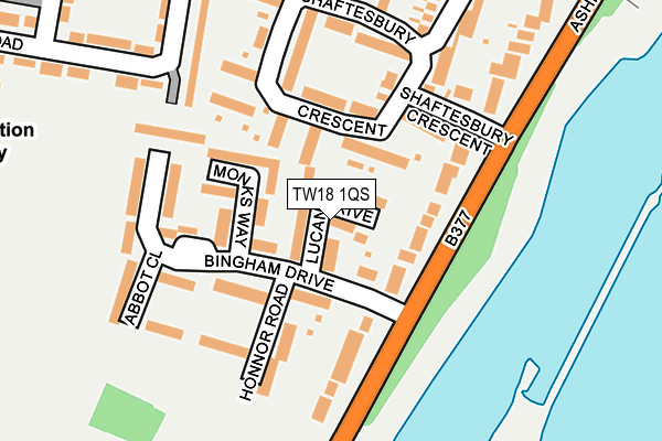 TW18 1QS map - OS OpenMap – Local (Ordnance Survey)