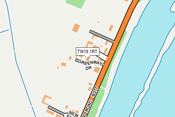 TW18 1RT map - OS OpenMap – Local (Ordnance Survey)